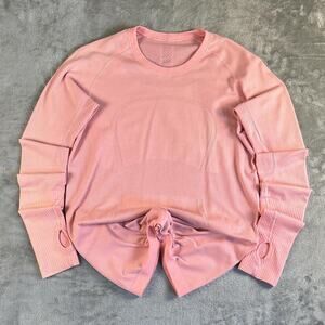 Lululemon Swiftly Tech Shirt Womens 8 Pink Long Sleeve Running Athletic Top